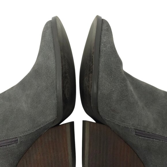 Very Volatile Whitby Ankle Boots Womens Size 10 Suede Leather Wedge Zip Gray - Picture 13 of 16